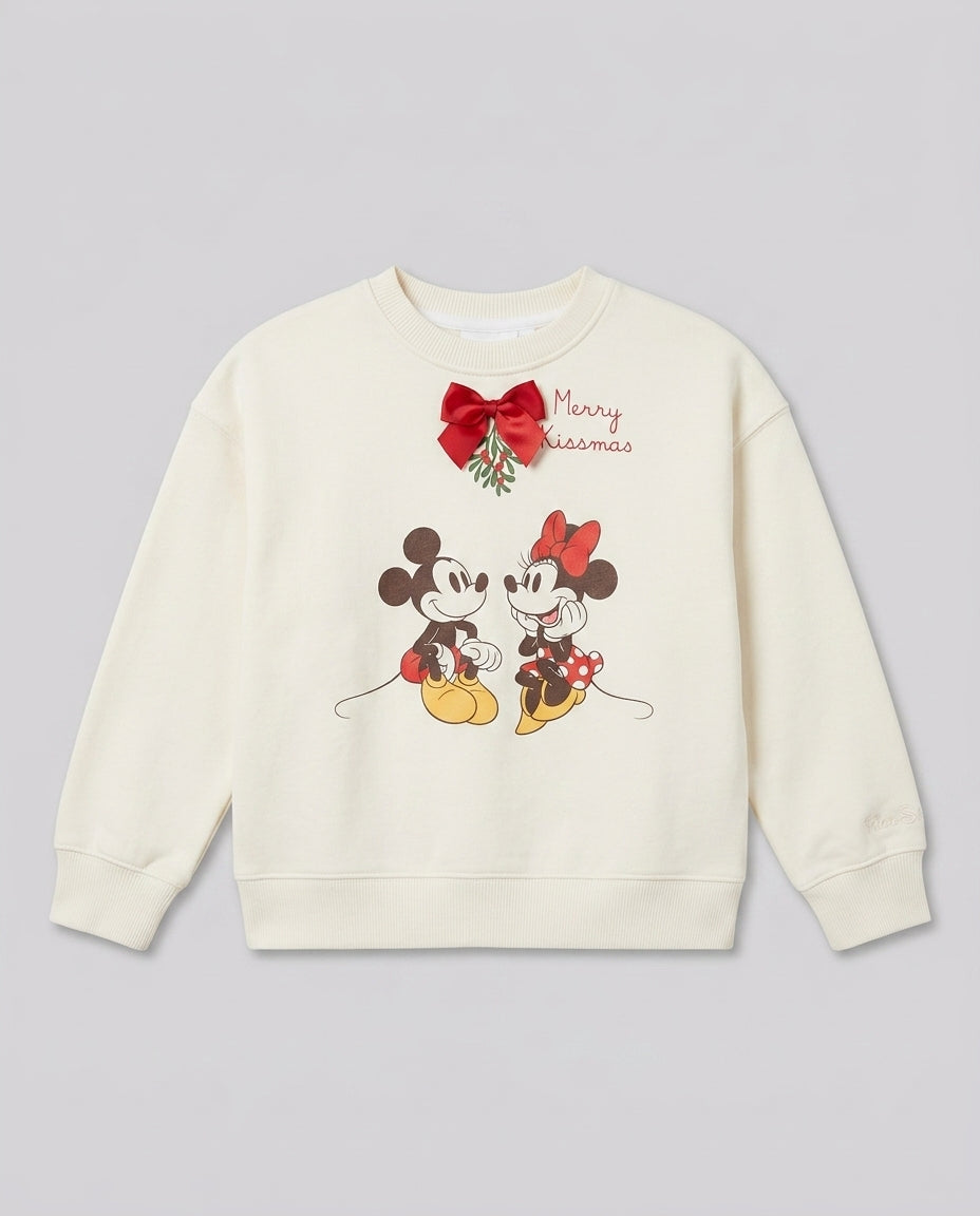 Felpa Natalizia Saint Barth Kids Minnie Mickey – fronte