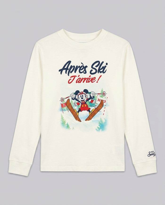 Maglia Manica Lunga Pesante Saint Barth Kids Mickey J'arrive – fronte