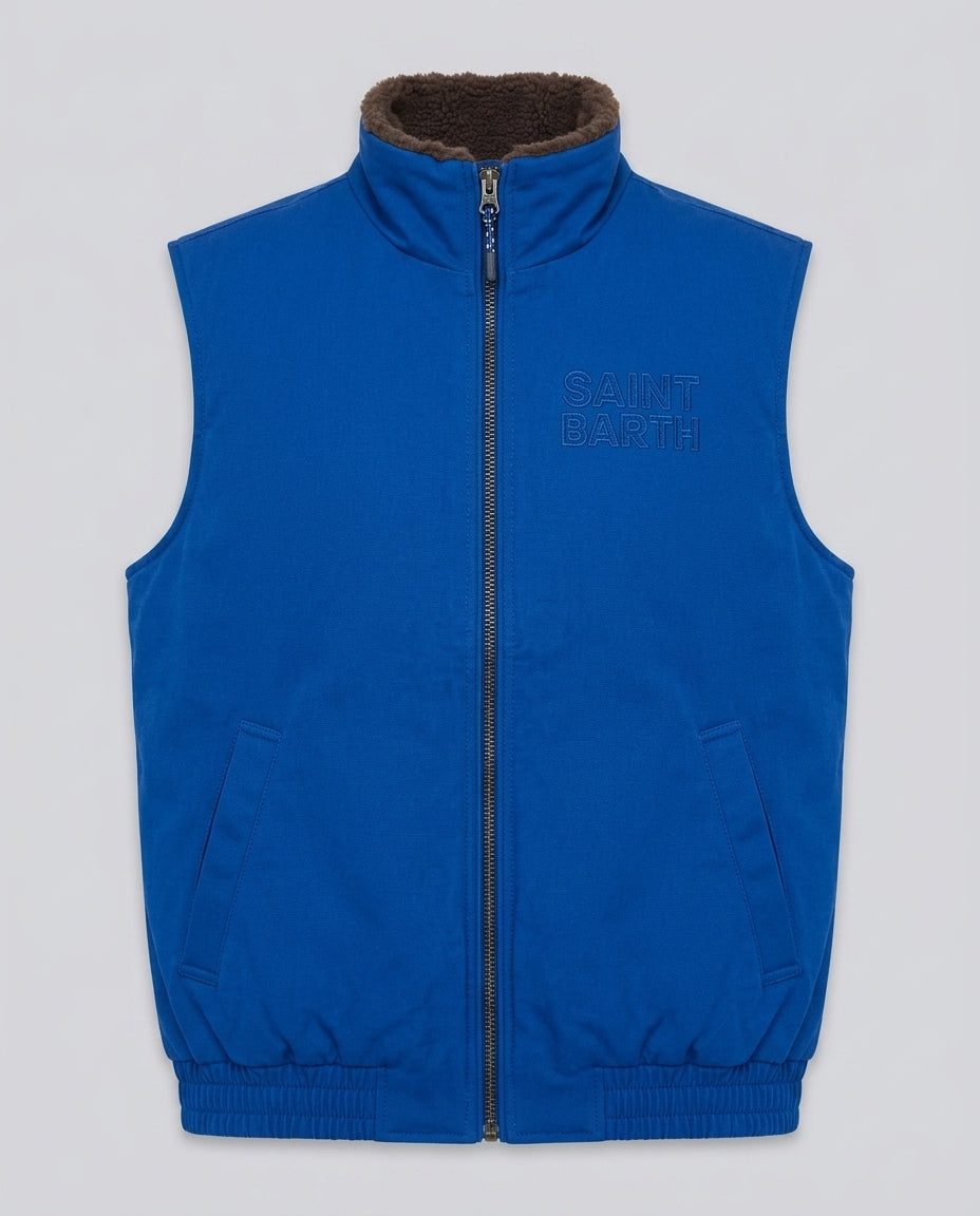 Gilet Cerato Saint Barth Kids Blu Royal – fronte