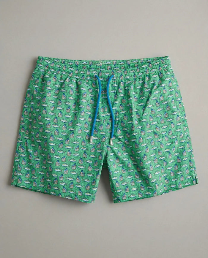 Costume Uomo Verde MC2 Saint Barth | Stampa Tonni & Scatole Mc2 Saint Barth