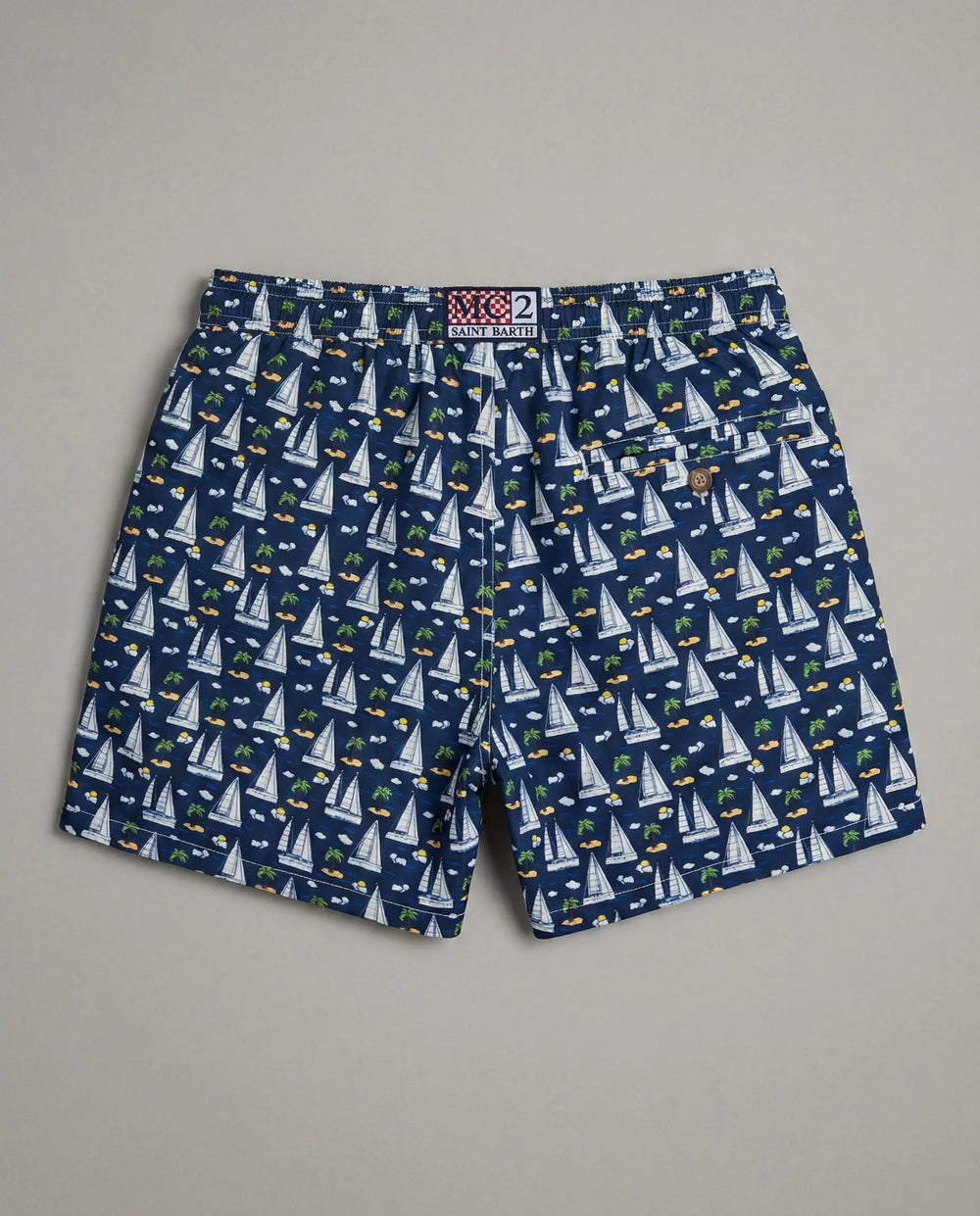 Costume Uomo Lighting 70 Blu Navy MC2 Saint Barth | Stampa Barche a Vela Mc2 Saint Barth