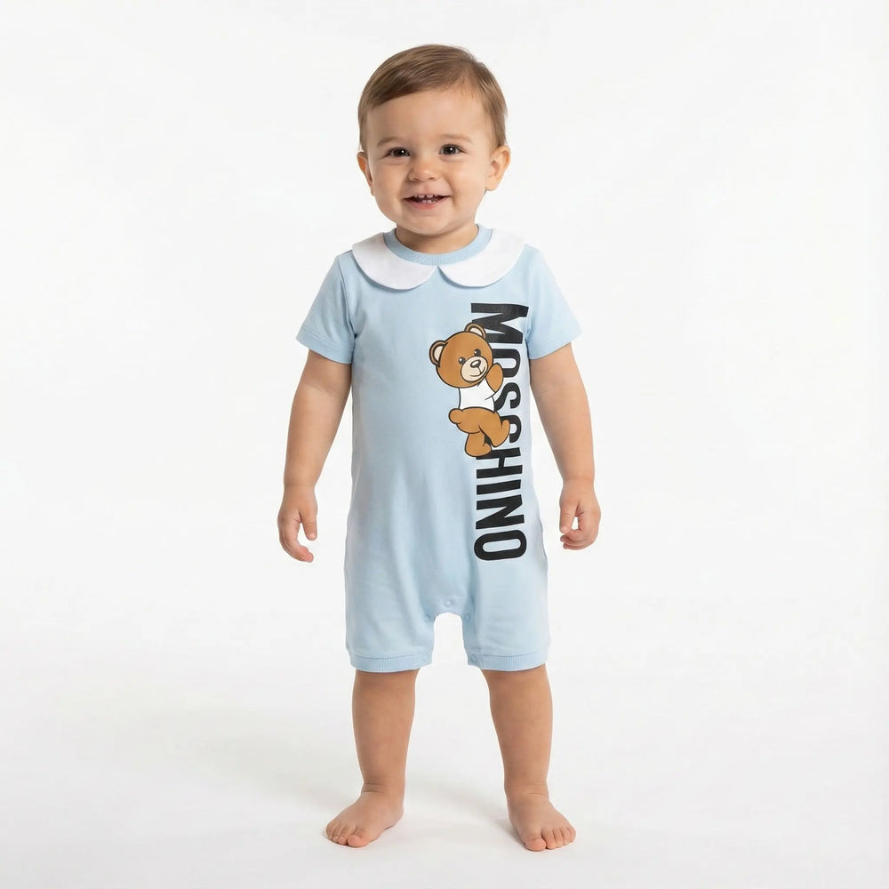 Moschino Bambino Neonato | Tuta Pagliaccetto con Logo | Moschino Kids Outlet Moschino Kids Neonato
