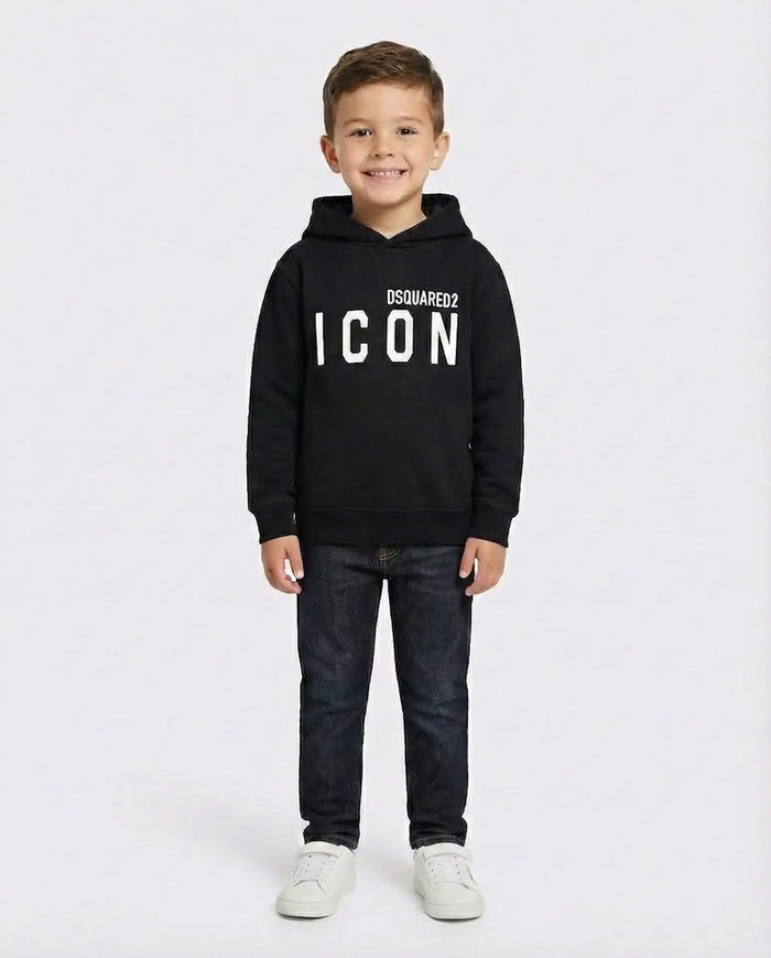 Felpa Bambino Dsquared2 Icon | Unisex | Cappuccio con Logo Dsquared2 Bambino
