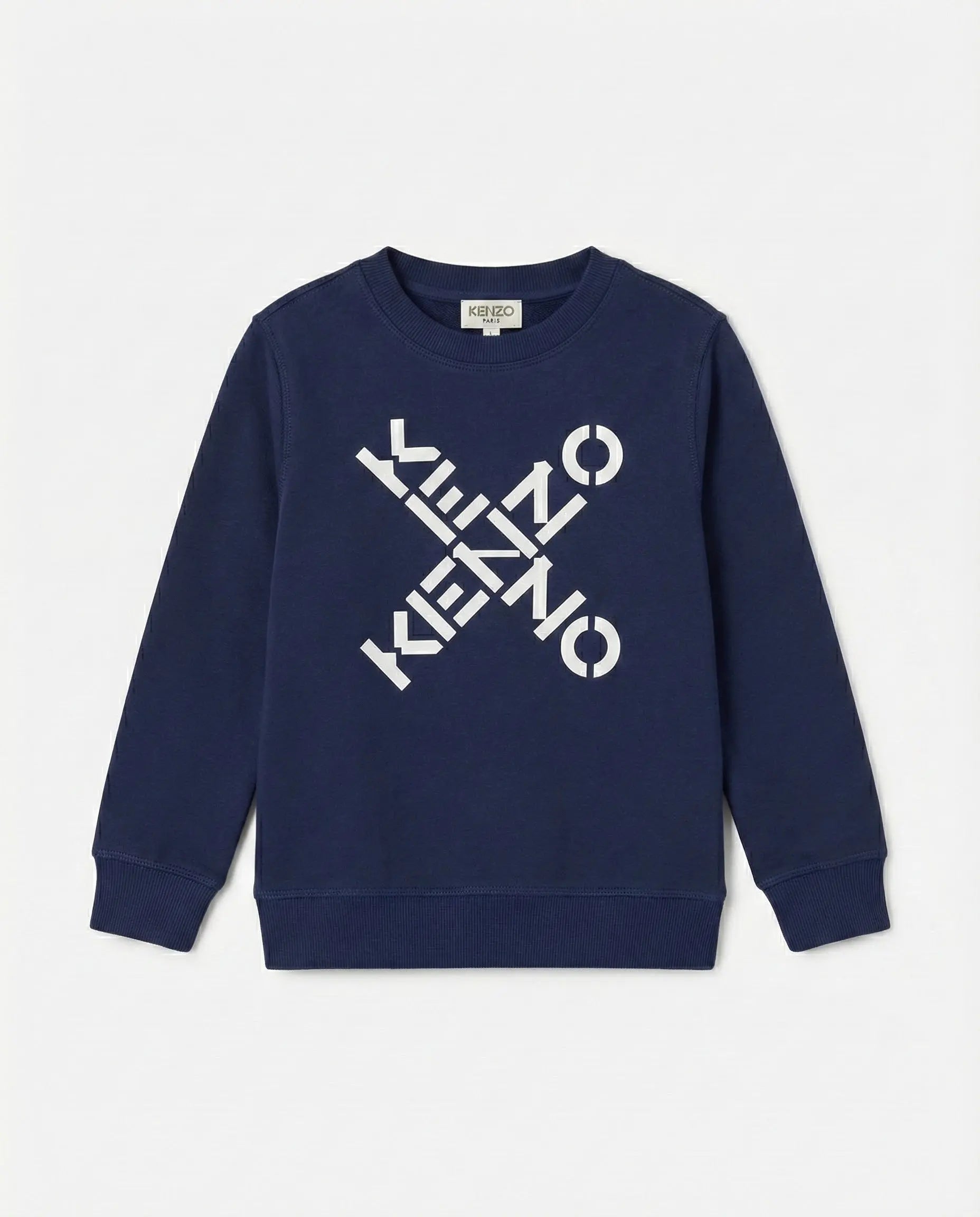 Felpa Kenzo Bambino | Logo Frontale | Blu | Outlet Kenzo