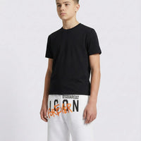 Pantaloncini Dsquared2 | Bermuda Unisex | Logo Icon Forever | Bianco Dsquared2