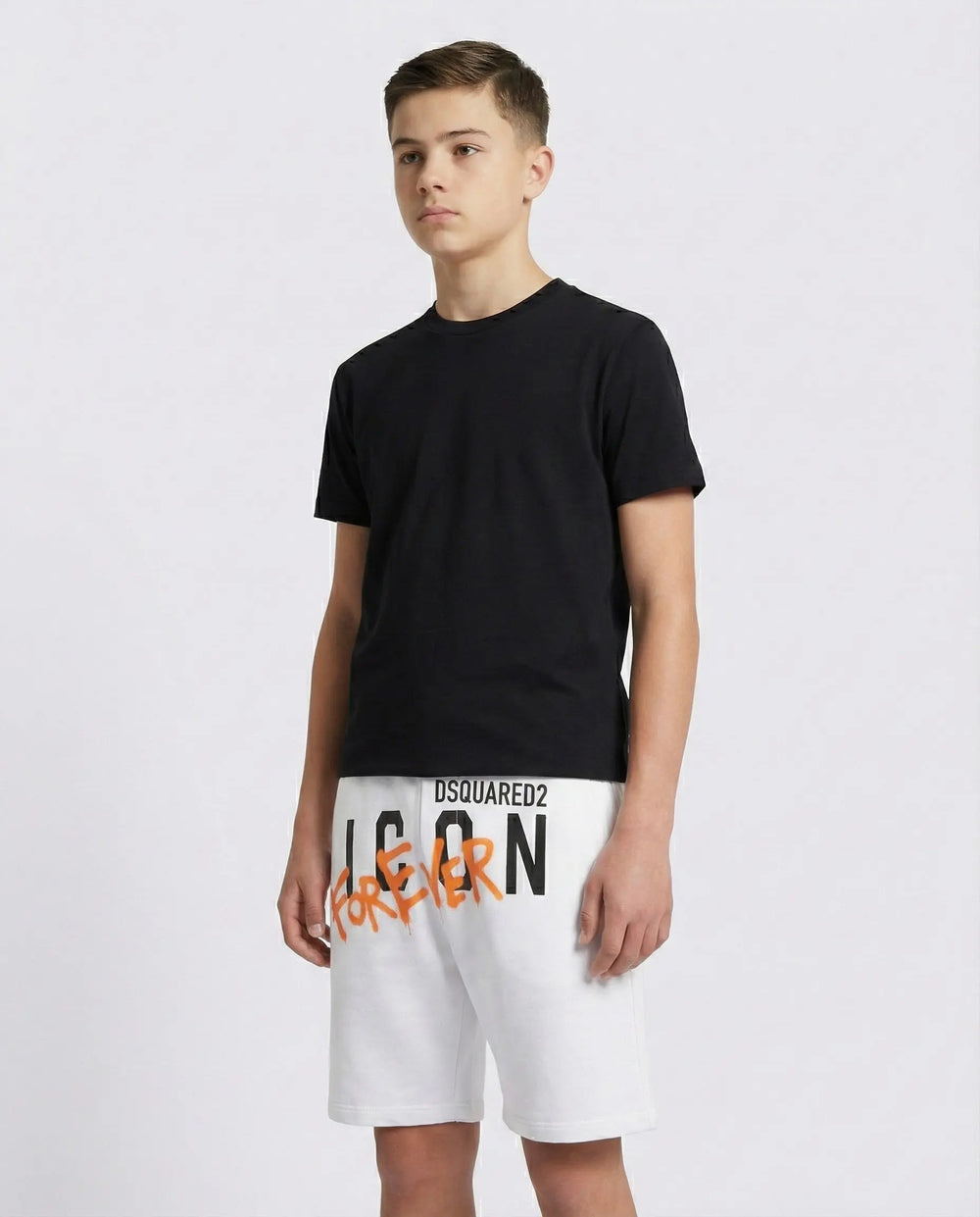 Pantaloncini Dsquared2 | Bermuda Unisex | Logo Icon Forever | Bianco Dsquared2
