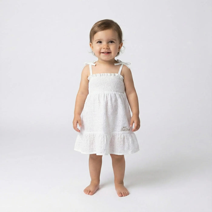 Abito Saint Barth Bambina | In Pizzo Bianco | Mc2 Outlet Mc2 Saint Barth Neonato