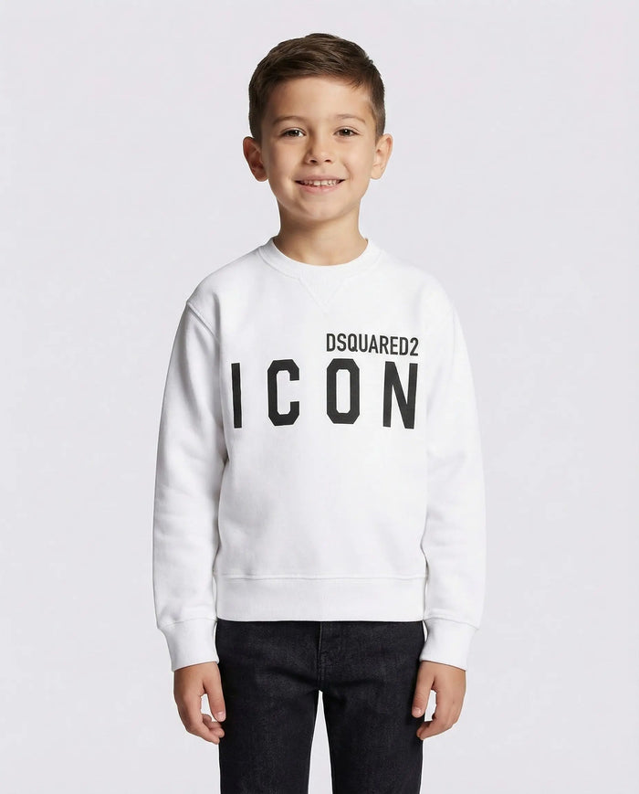 Felpa Bambino Dsquared2 Icon | Unisex | Girocollo con Logo Dsquared2 Bambino