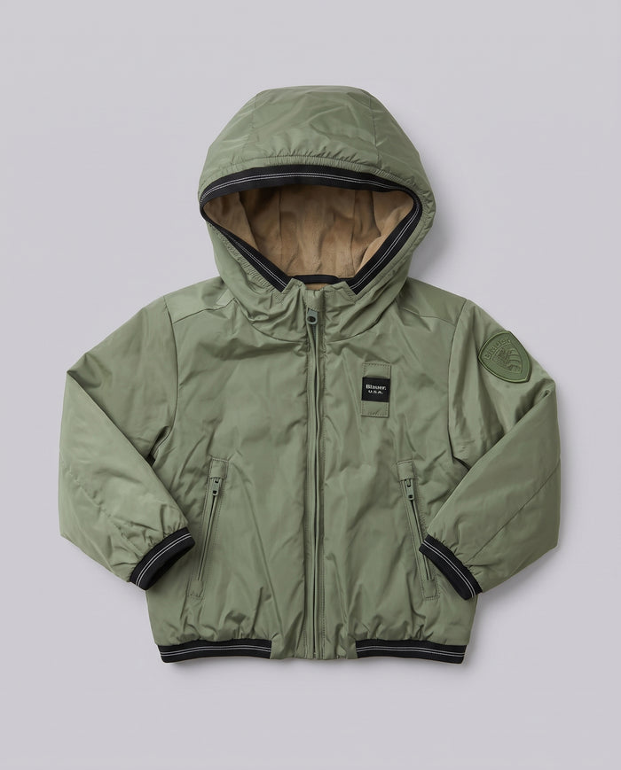 Giacca Blauer Kids Verde Interno Teddy da neonato 12 mesi – fronte