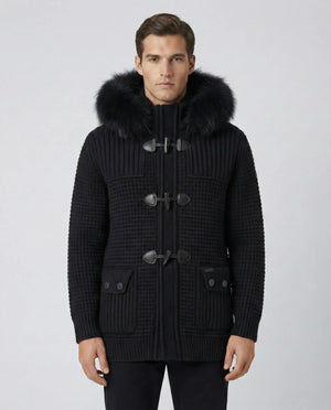 Bark Nero con Pelliccia | Giubbotto Unisex | Uomo Donna Bark