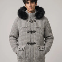 Bark Grigio con Pelliccia | Giubbotto Unisex Uomo Donna | Taglie M, L e XL Bark