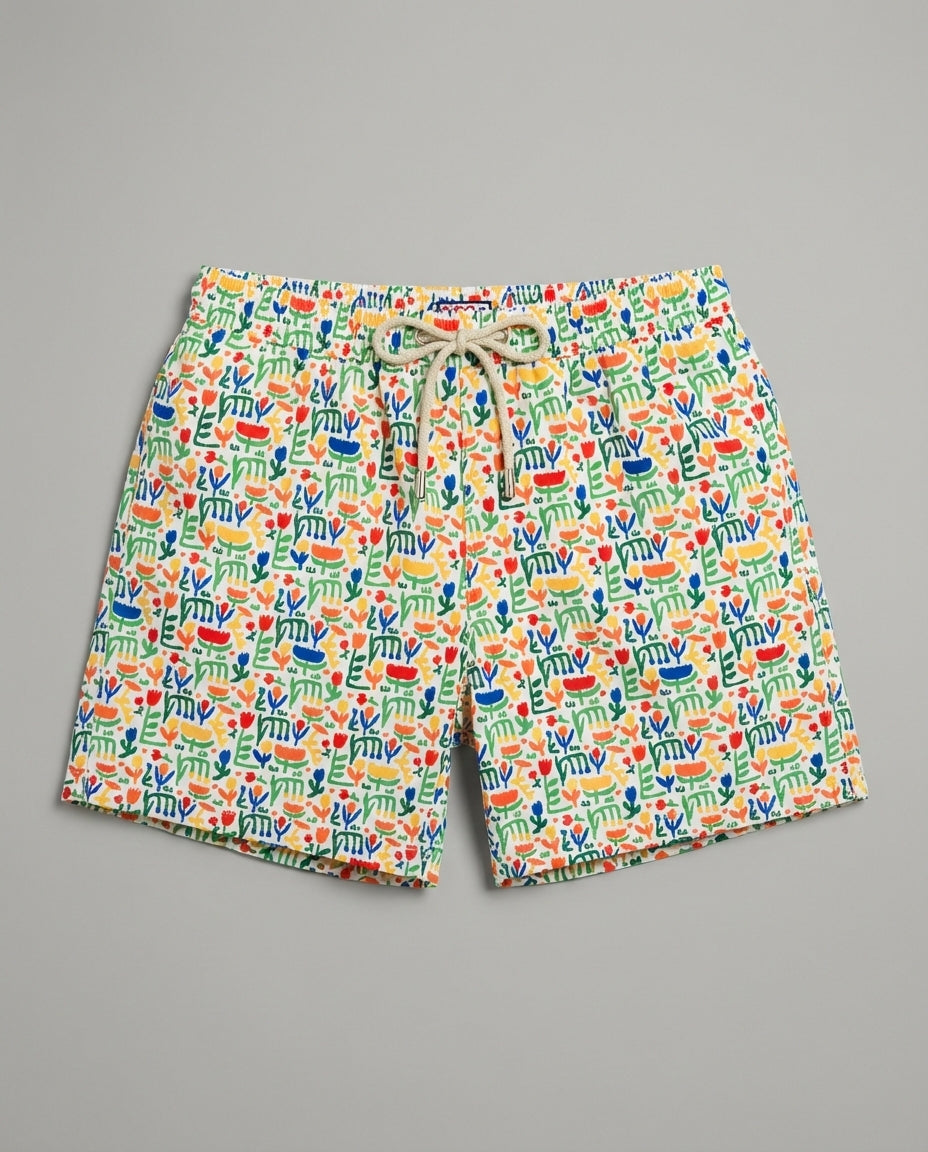 Costume Uomo Mc2 Saint Barth | Texture Floreale Mc2 Saint Barth