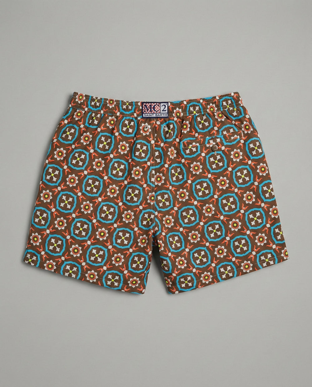 Costume Marrone Uomo Mc2 Saint Barth | Stampa Geometrica Mc2 Saint Barth