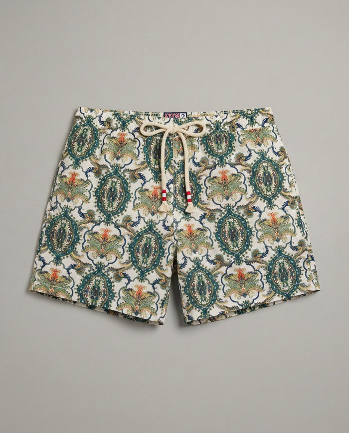 Costume Avorio Uomo Mc2 Saint Barth | Stampa Geometrica Mc2 Saint Barth