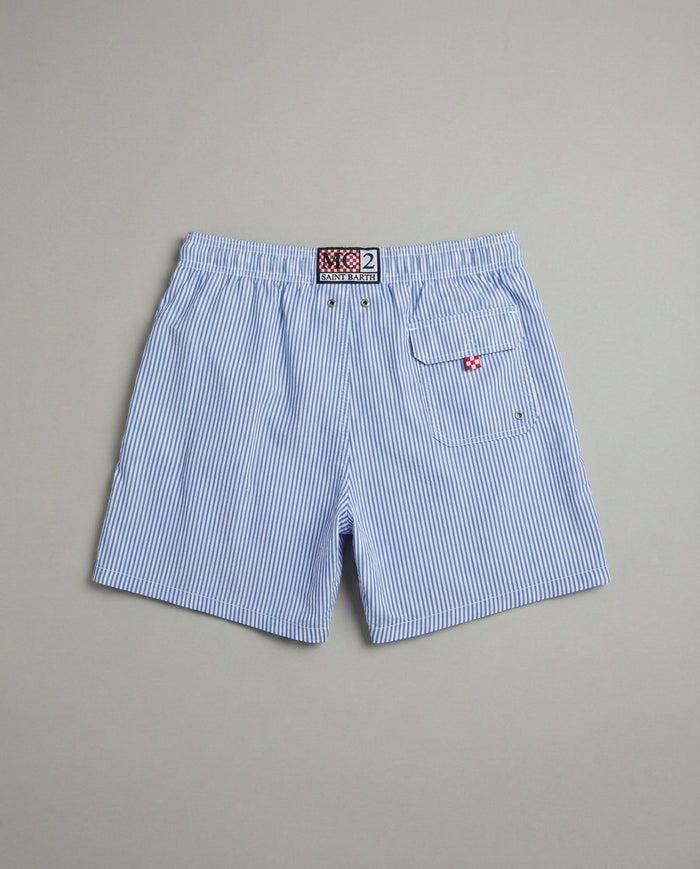 Costume Uomo Mc2 Saint Barth a Righe | Ricamo Logo Mc2 Saint Barth