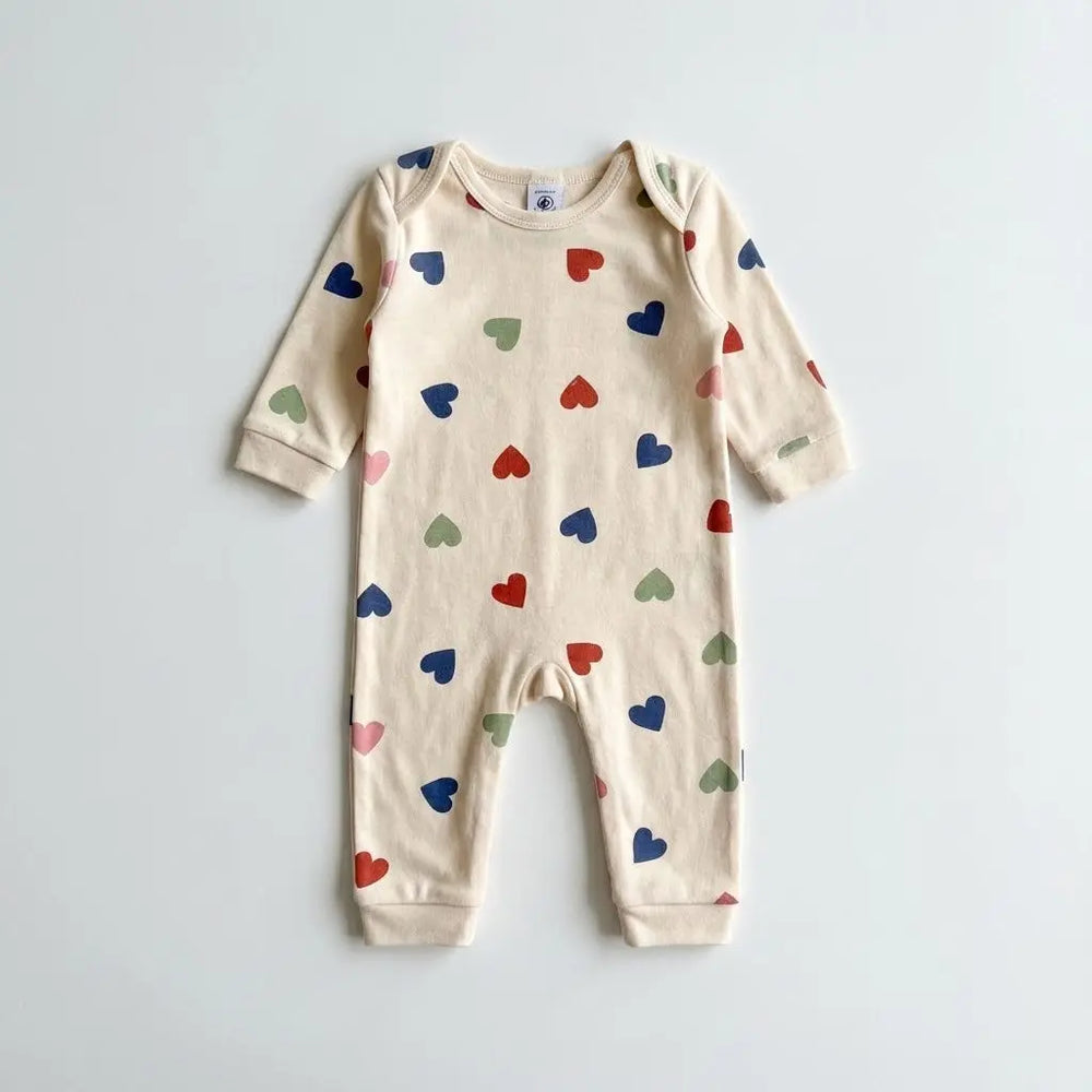 PIGIAMA BEBÈ SENZA PIEDI IN COTONE A CUORI PETIT BATEAU Petit Bateau