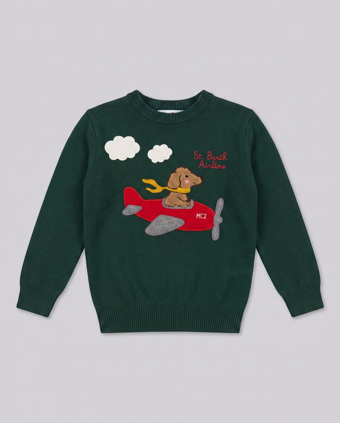 Maglione Saint Barth Kids Airline Dog – fronte