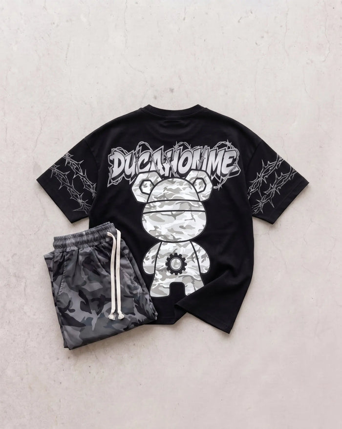 T Shirt Duca Homme Bambino Stampa Teddy Duca Homme