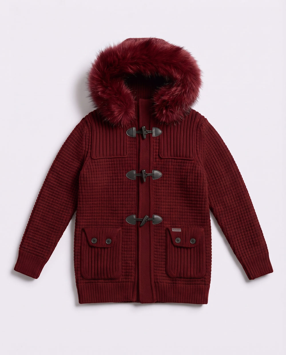 Bark Bordeaux con Pelliccia uomo donna taglie M L - giubbotto montgomery Bark rosso scuro con pelliccia 8001 outlet