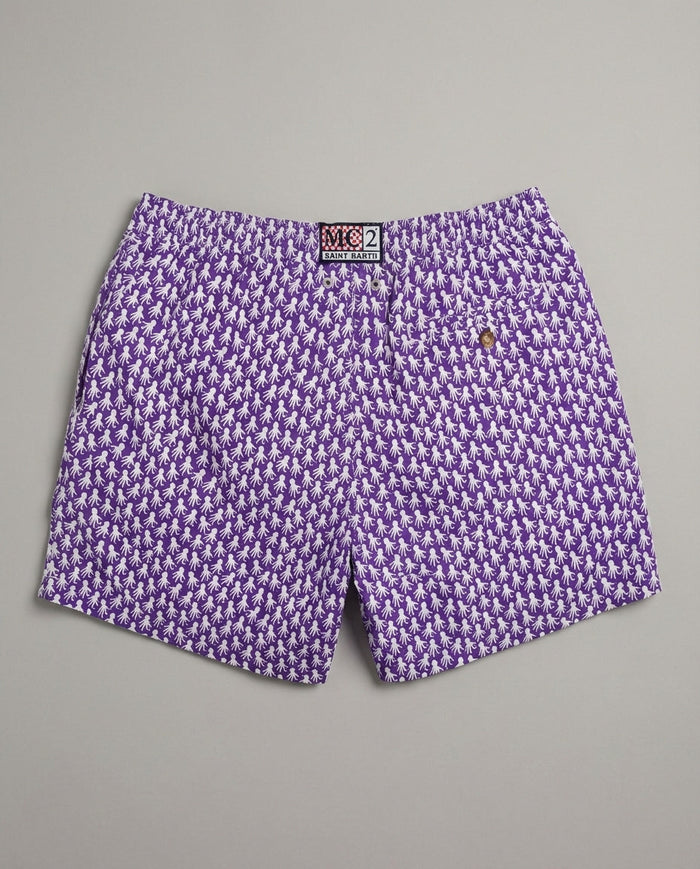 Costume Viola Uomo Stampa Polpi | Mc2 Saint Barth Mc2 Saint Barth