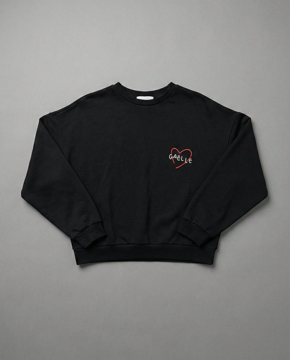 Felpa Nera Donna Oversize con Stampa | Gaelle Paris Gaelle Paris