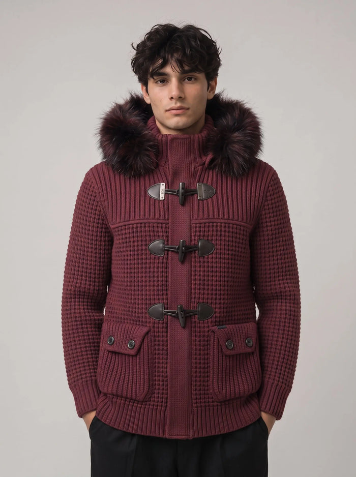 Giacchetto Bark Bordeaux con Pelliccia | Uomo Donna