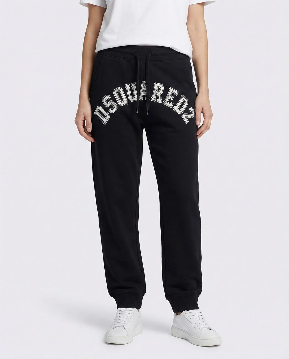 Pantaloni Dsquared2 Donna | Logo College | Oversize | Nero Dsquared2