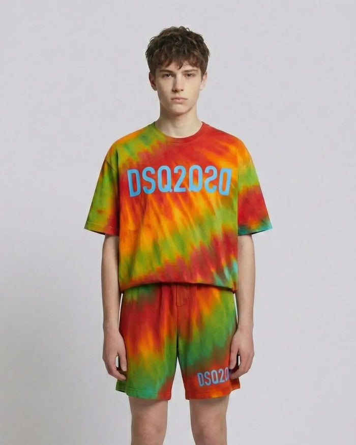 Pantaloncini Dsquared2 | Modello Oversize | Logo DSQ2 | Tie Dye Dsquared2