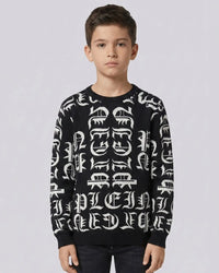 Maglione Philipp Plein | Logo Gotico | Nero in Lana Philipp Plein