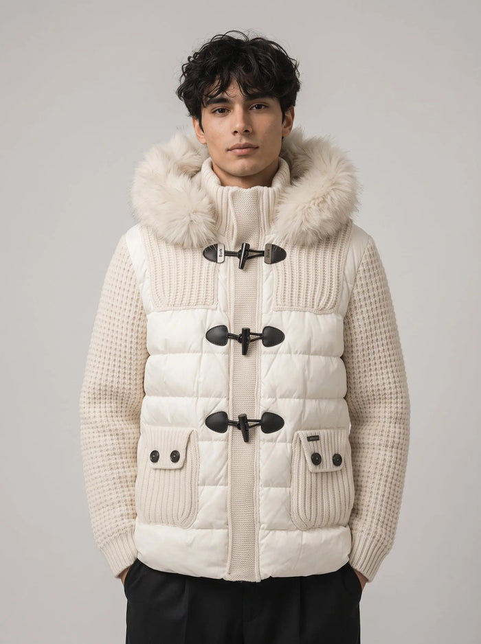 Bark Bianco con Pelliccia | Piumino Unisex | Uomo e Donna Bark