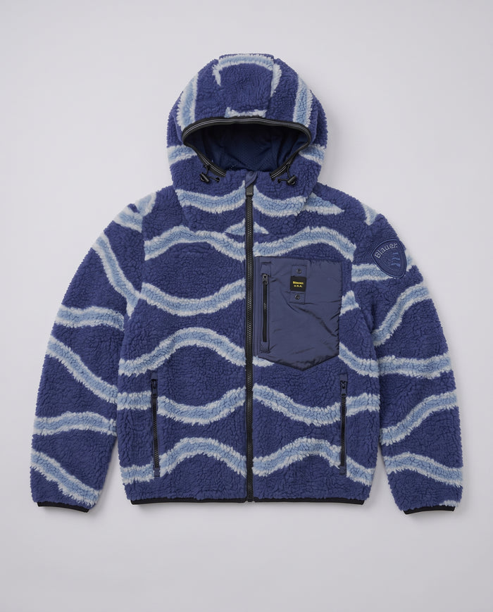 Giubbotto in Pile Blauer Kids fantasia blu da bambino 8 anni – fronte