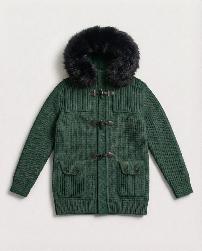 Bark Verde con Pelliccia | Giubbotto Unisex | Uomo Donna Bark