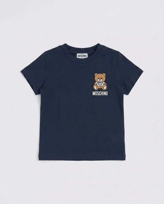T Shirt Moschino Kids | Unisex | Mini Logo Orsetto Toy | Blu Moschino Kids