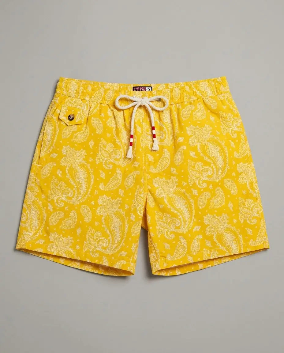 Costume da Bagno Uomo Mc2 Saint Barth | Stampa Bandana giallo Mc2 Saint Barth