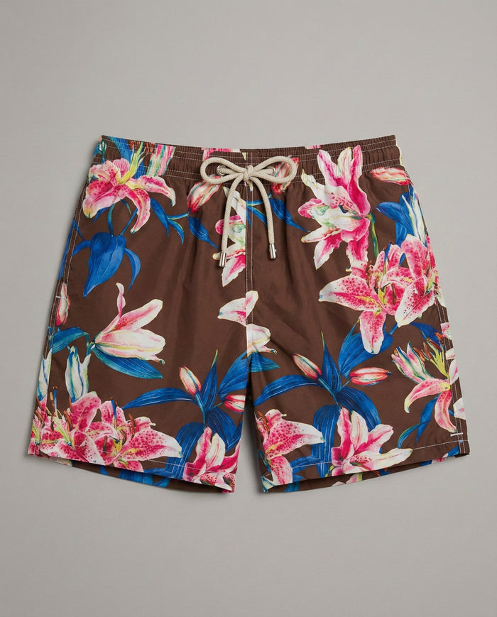 Costume Marrone Uomo Mc2 Saint Barth | Stampa Floreale Mc2 Saint Barth