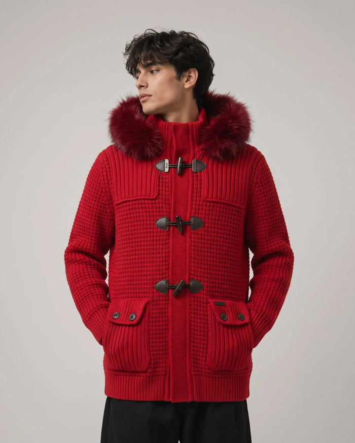 Giacchetto Bark Rosso con Pelliccia | Uomo Donna