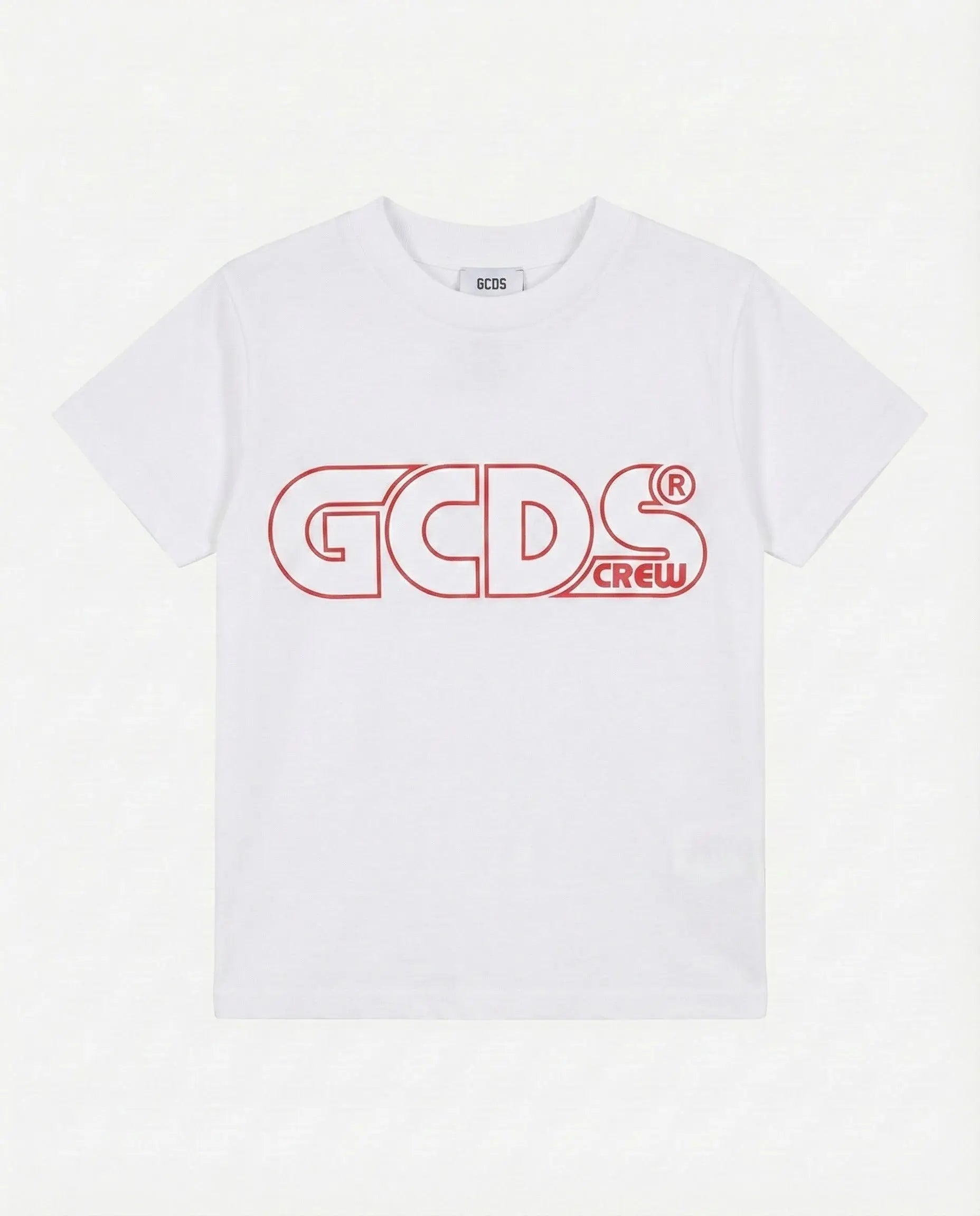 T-SHIRT GCDS LOGO RICAMO BIANCO GCDS