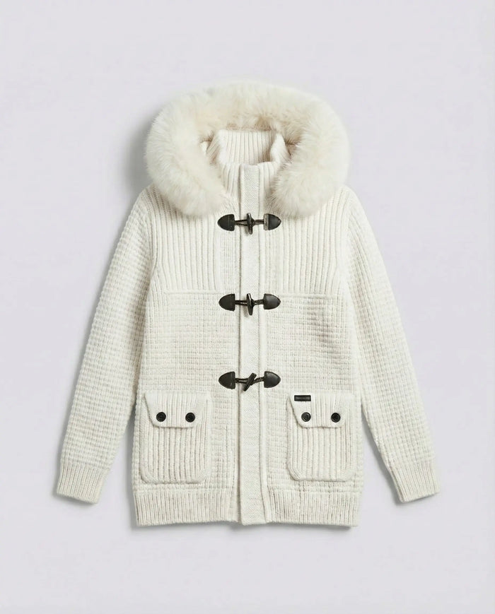 Bark Bianco con Pelliccia | Giubbotto Unisex | Uomo Donna Bark