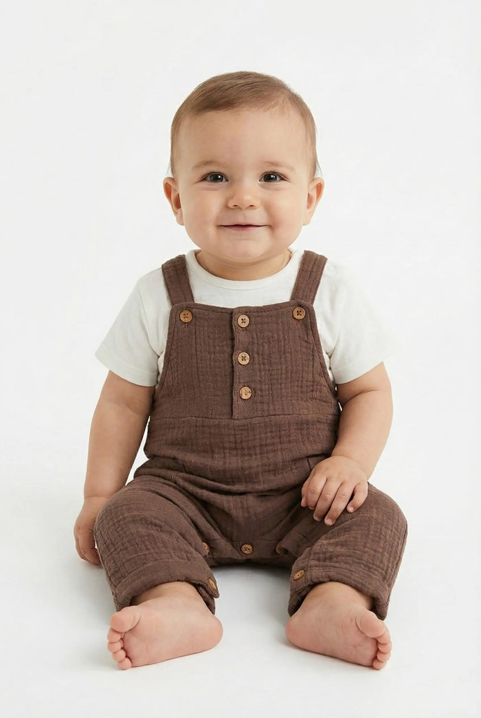 COMPLETO SALOPETTE E MAGLIETTA DA NEONATO LALALU' Lalalu