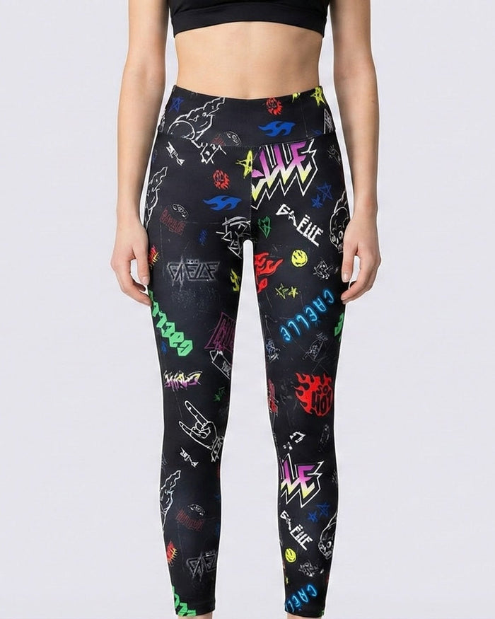 Leggings in Lycra Gaelle Paris Donna Logo All Over Gaelle Paris