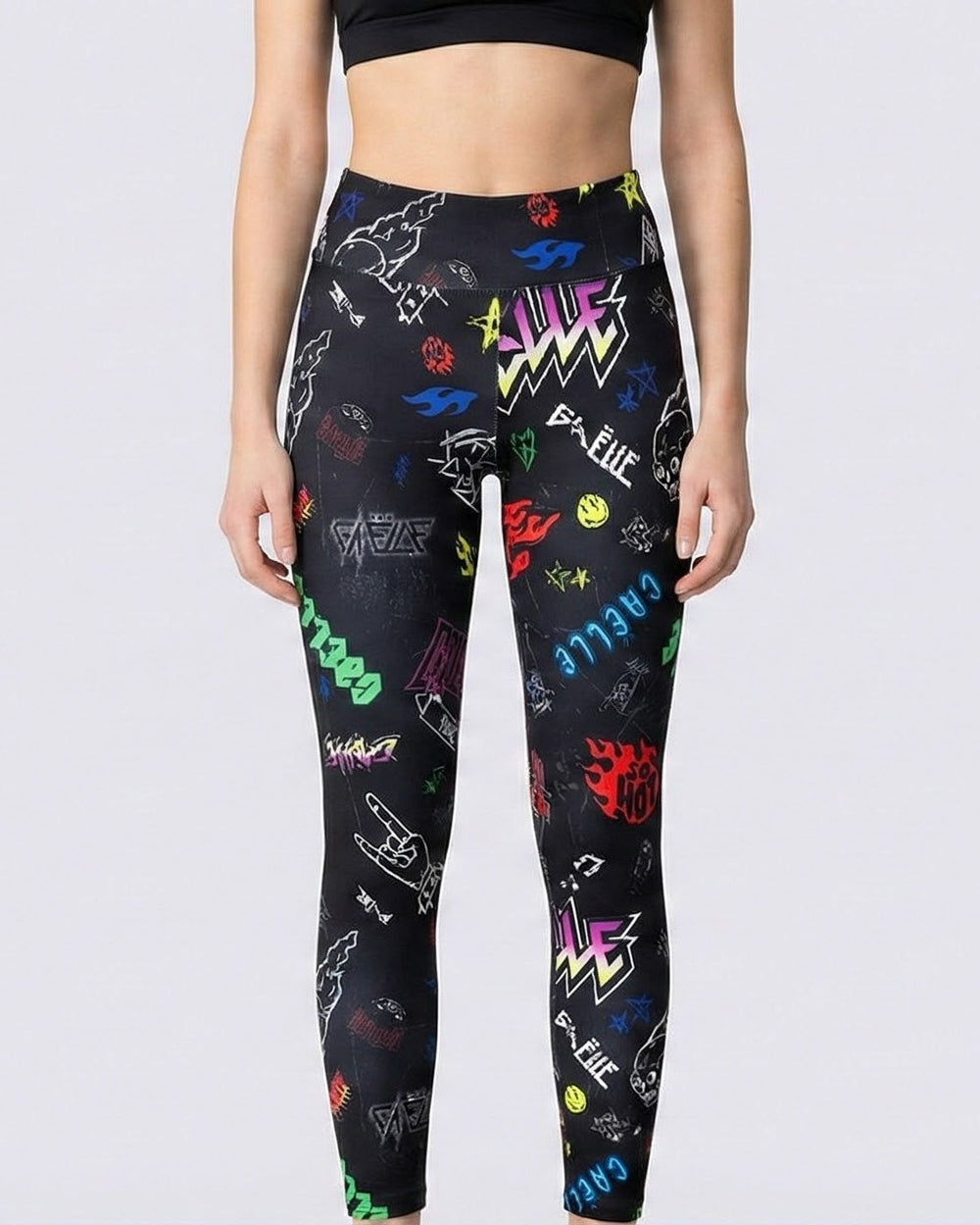 Leggings in Lycra Gaelle Paris Donna Logo All Over Gaelle Paris