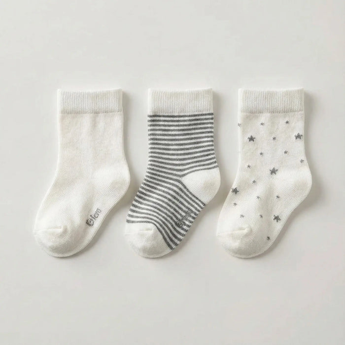 TRIO DI CALZINE NEONATO LAVORATE A MAGLIA PETIT BATEAU Petit Bateau