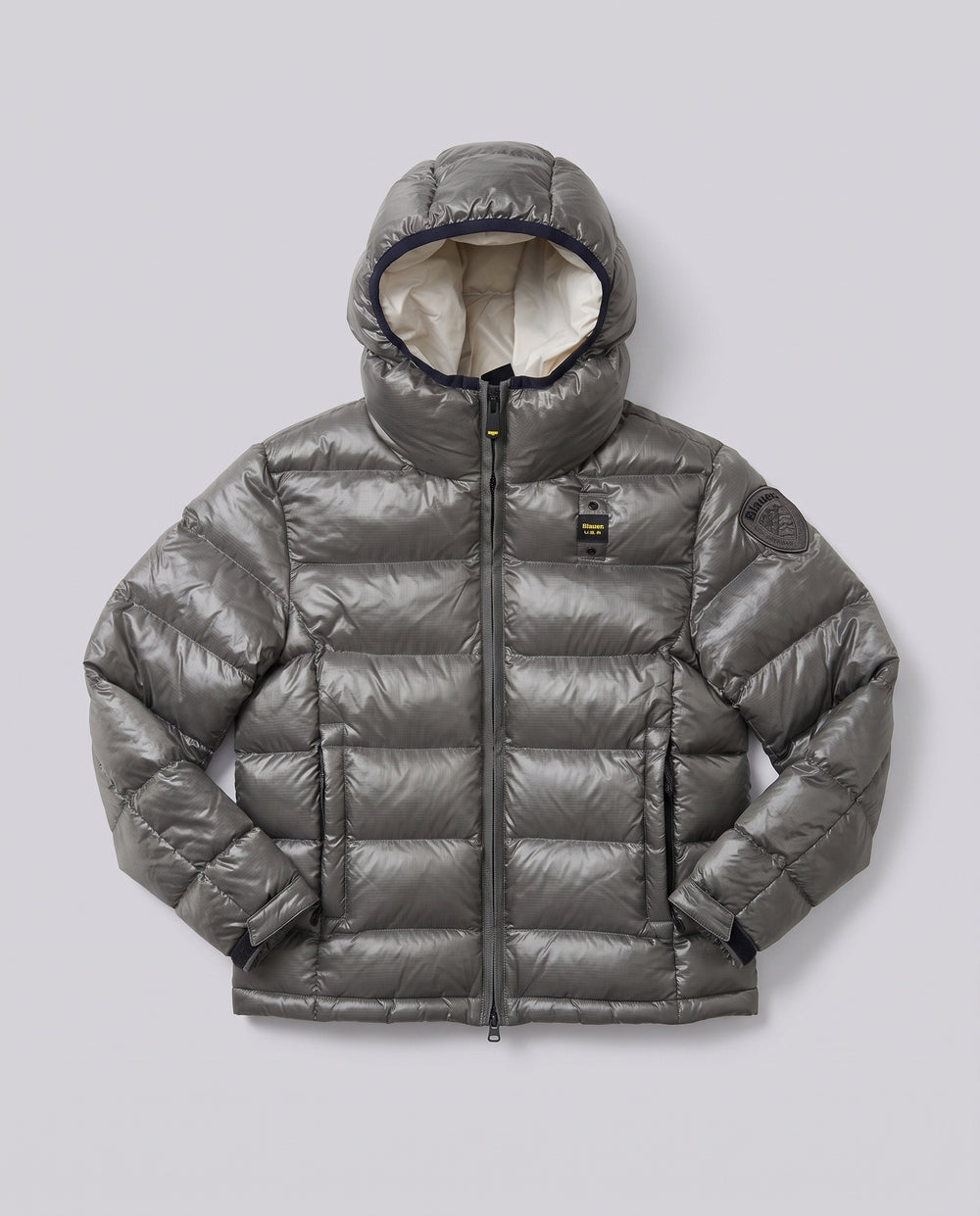 Piumino Blauer Kids grigio lucido da bambino 8 anni – fronte