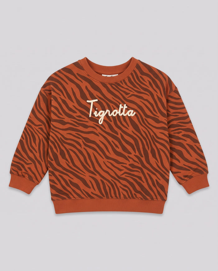Felpa Saint Barth Kids Tiger Tigrotta – fronte