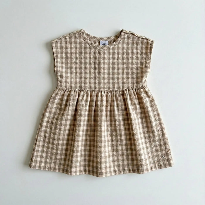 ABITO A MANICA CORTA IN SEERSUCKER BEBÈ PETIT BATEAU Petit Bateau