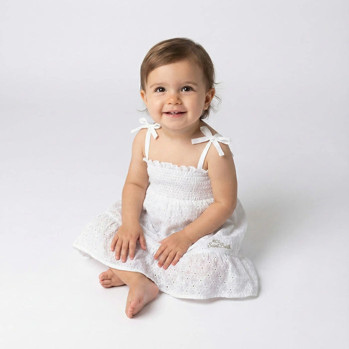 Abito Saint Barth Bambina | In Pizzo Bianco | Mc2 Outlet Mc2 Saint Barth Neonato