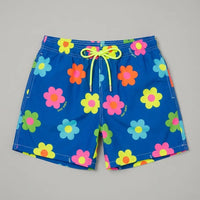 Costume Uomo Lighting 70 blu MC2 Saint Barth | Stampa Fiori Mc2 Saint Barth
