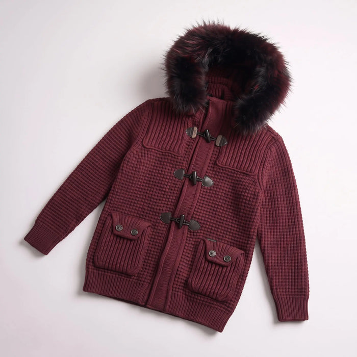 Giacchetto Bark Bordeaux con Pelliccia | Uomo Donna