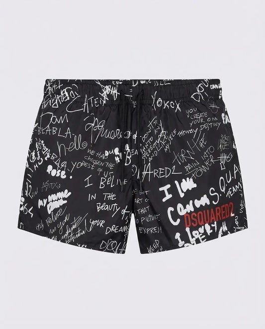 Costume Dsquared2 | Logo Graffiti | Nero Dsquared2