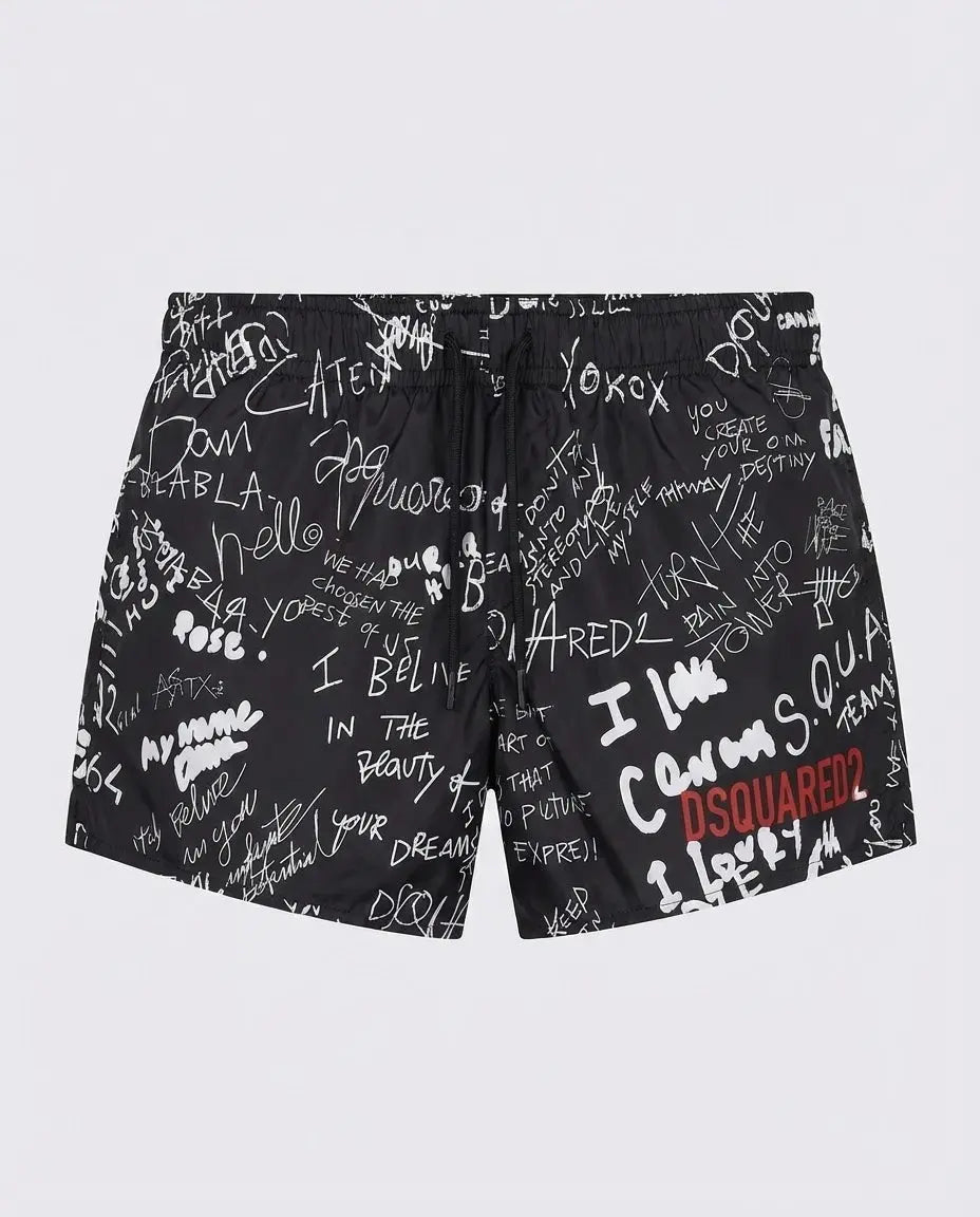 Costume Dsquared2 | Logo Graffiti | Nero Dsquared2